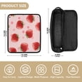 thumbnail image 4 of Hair Tool Organizer Bag with Heat Resistant Mat Removable Travel Storage Case for Hot Air Brushes Curling Irons Strawberry and Pink Polka, 4 of 8