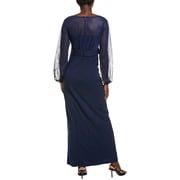 JS Collections Women's Navy Abigail Gown, 8