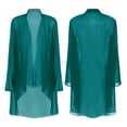 thumbnail image 3 of Oyolan Gilets Kimono pour Femmes en Mousseline Transparente, Cache-Maillots Décontractés Amples, Boléro Ouvert à l'Avant, Vêtement d'Extérieur Vert TTG, 3 of 5