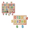 thumbnail image 1 of Puzzle Melissa & Doug Wooden Lift & See Peg con el alfabeto, números, 1 of 9