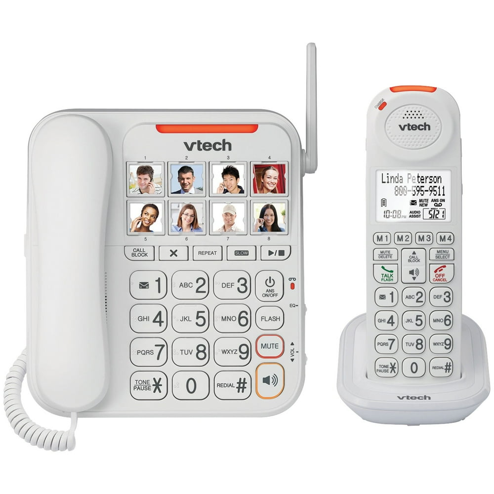 VTech VTSN5147 Amplified Corded/Cordless Answering System With Big