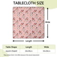 thumbnail image 2 of Pink Cow Bell Pattern Square Fitted Tablecloth with Elastic Edge,Square Table Cover,Washable Elastic Table Cover for Home Kitchen Party Decor 34"x34", 2 of 6