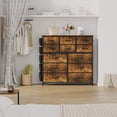 thumbnail image 3 of TROPOW Commode pour Chambre avec 12 Tiroirs, Commodes et Chiffonniers pour Couloir, Entrée, Unité d'Organisation de Rangement avec Tissu, Cadre en Métal Robuste, Dessus en Bois, Poignée à Tirage Facile, 3 of 9