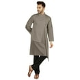 thumbnail image 5 of Atasi Indian Designer Kurta For Mens Party Wear Solid Color Ethnic Long Shirt, 5 of 7