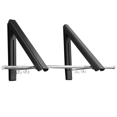 thumbnail image 2 of 2/3 Rod Retractable Clothes Racks - Wall Mounted Folding Clothes Hanger，Clothes Drying Rack Used for Storage Organizations, Such As Bathrooms, Balconies-Black, 2 of 9