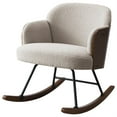 thumbnail image 3 of Perry Accent Rocking Chair, Modern Walnut Brown Bentwood, Beige Boucle, 3 of 5