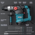 thumbnail image 2 of Martillo perforador ENEACRO ENRH3203 32 mm 12,5A 7J con accesorios, 2 of 7