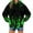 Green, variant on Hooded Sweater for Men and Women with Flame Print and Pocket, Long Sleeve Pullover Top for Fall and Winter Casual Wear