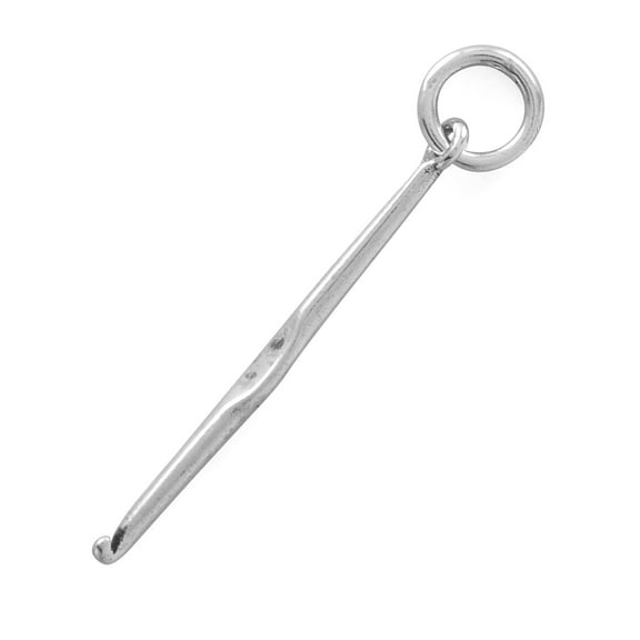 Crochet Hook Charm Sterling Silver