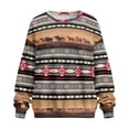 thumbnail image 4 of SCRAWLGOD American Tribal Horse Print Gray Womens Round Neck Sweatshirts with Pockets Long Sleeve Trendy Pullover Casual Soft Drop Shoulder Loose Fit Tops Fall Clothes, XXL, 4 of 7