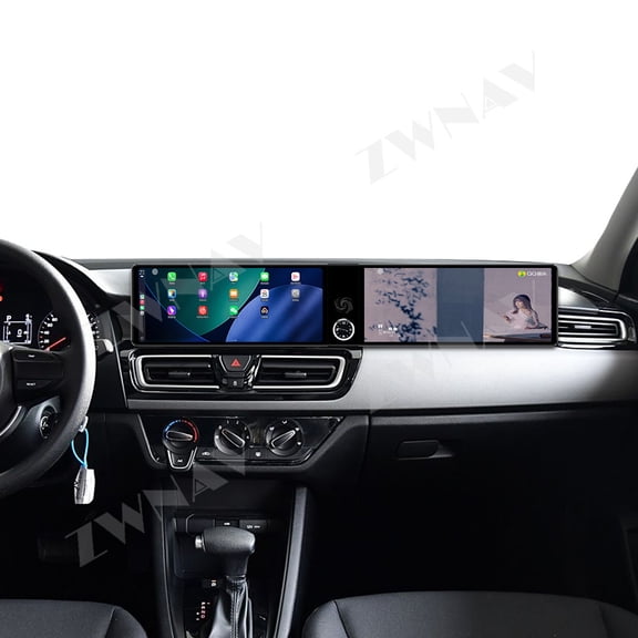 ZWNAV Dual 12.3 inch for KIA Forte 2018-2019 GPS Navigation Android 13 Car Radio CarPlay Multimedia Player Head Stereo Unit HD Screen