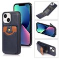 thumbnail image 1 of For Iphone 14 Soft Skin Wallet Bag Phone Case (Blue), iPhone 13 Pro Max, 1 of 6