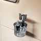 thumbnail image 5 of Estante de almacenamiento de baño | Organizador de plástico transparente montado en la pared con ventosa de mariposa | Diseño de particiones para pañuelos, cosméticos, artículos de tocador | Ahorro, 5 of 6