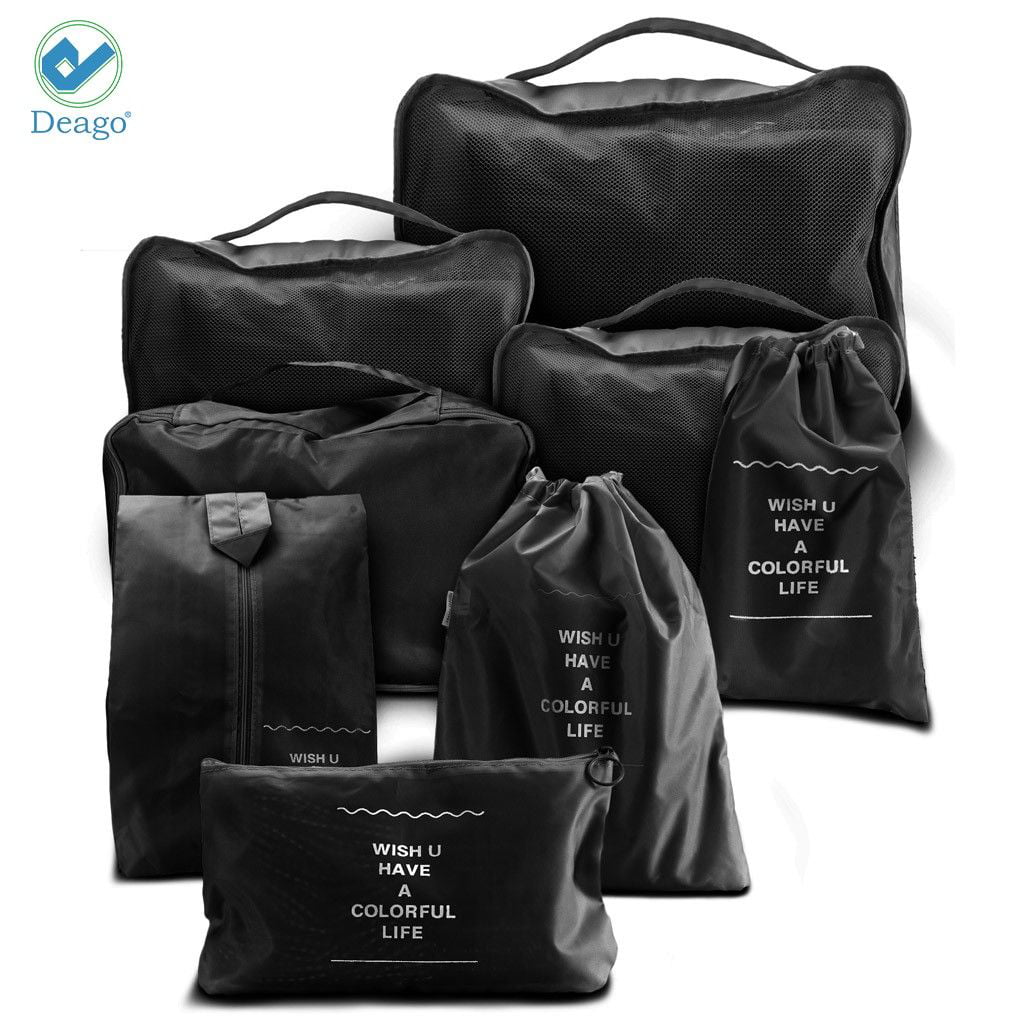 Packing Cubes for Suitcase, Sightor 8 Set Travel Luggage Organizers  Waterproof Packing Bags with Toiletry Bag Shoe Storage Bag Compression  Pouches