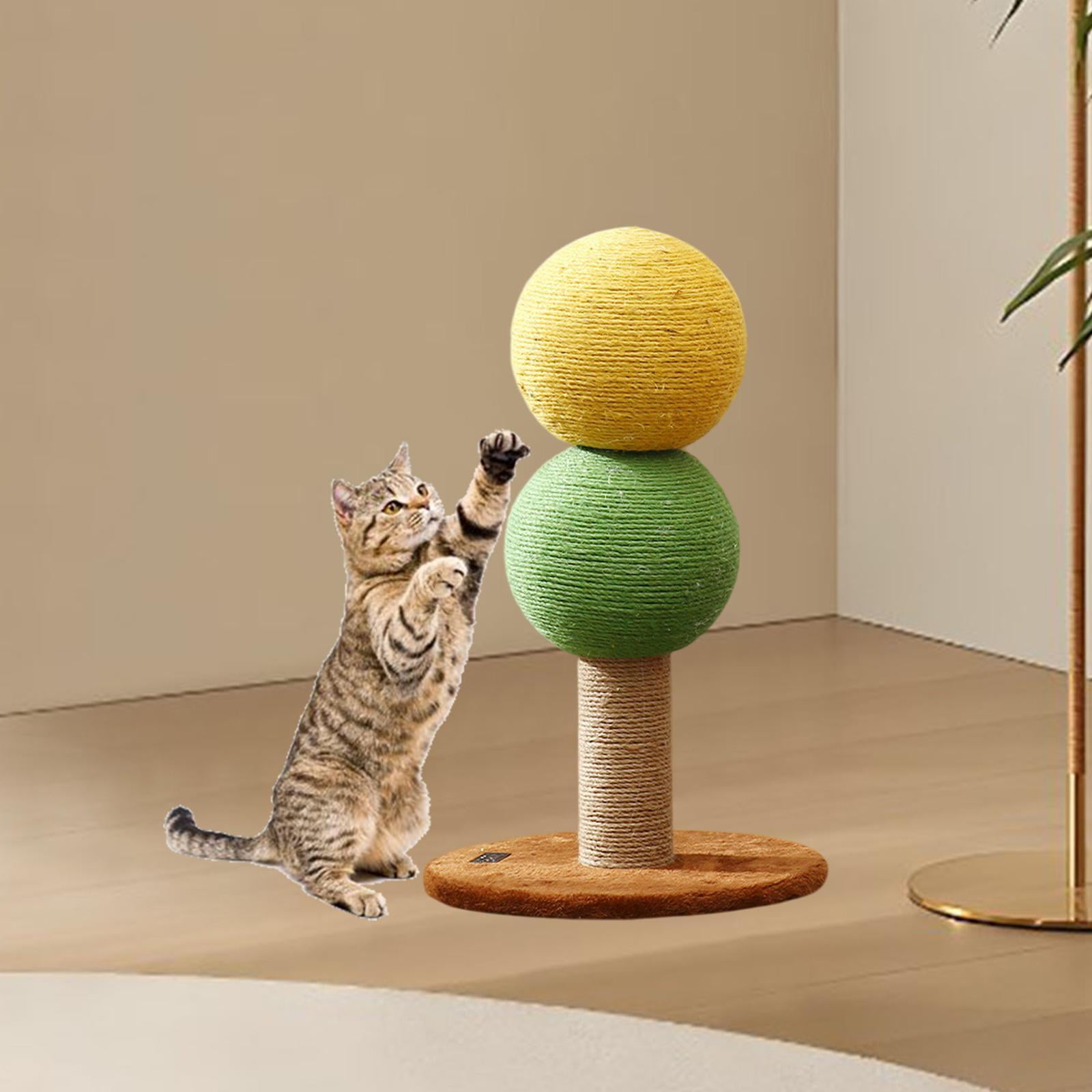 EHJRE Cat Scratching Posts Pet Toys Kitten Scratching Posts Furniture Protectors Kitten Scratching Posts Indoor Cat Sleeping Pet Supplies Double Ball