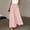 Pink, variant on RYDCOT Women's Summer Solid Color Button High Waist Wide Leg Palazzo Pants with Pockets Pink