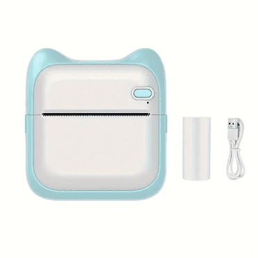GOANDO Portable Wireless Thermal Photo Printer - Mini Instant Printer for iOS/Android, Photo Btooth Printer Smartphone-Compatible, Includes 1 Roll Paper, On-the-Go Creative Printing (Blue）