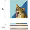 thumbnail image 3 of FMSHPON Lion Set of 6 Coaster for Drinks, Absorbent Ceramic Stone Coasters Cup Mat with Cork Base for Home Kitchen Room Coffee Table Bar Decor, 3 of 4