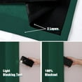 thumbnail image 4 of 100% Blackout Curtains 108 inch Long for Bedroom with Black Liner, 2 Thick Layers Total Blackout Thermal Insulated Grommet Window Curtains 2 Panels Set (Forest Green, 52 x 108 Inch), 4 of 7