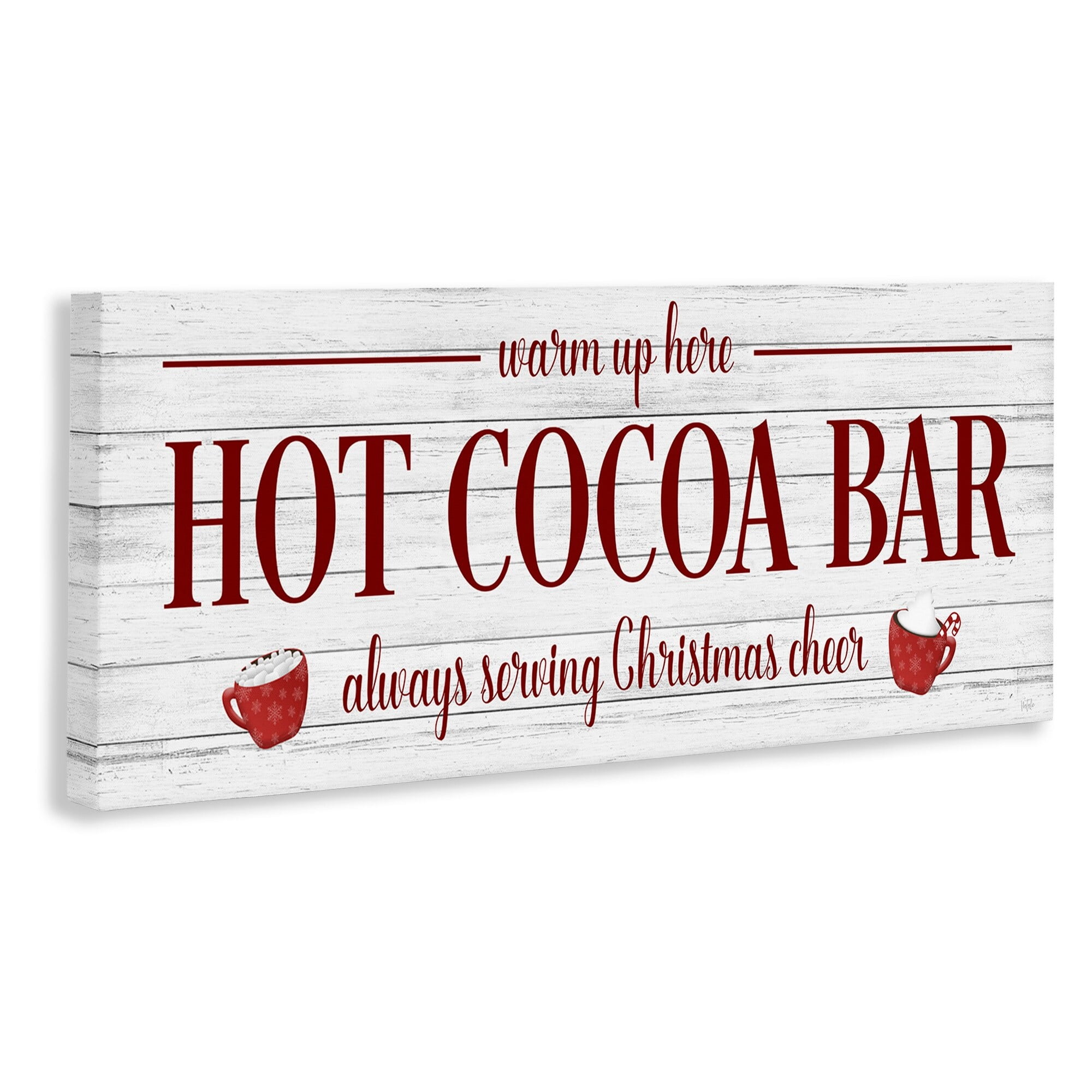Stupell Industries Hot Cocoa Bar Winter Beverage Holiday Painting Gallery Wrapped Canvas Print Wall Art