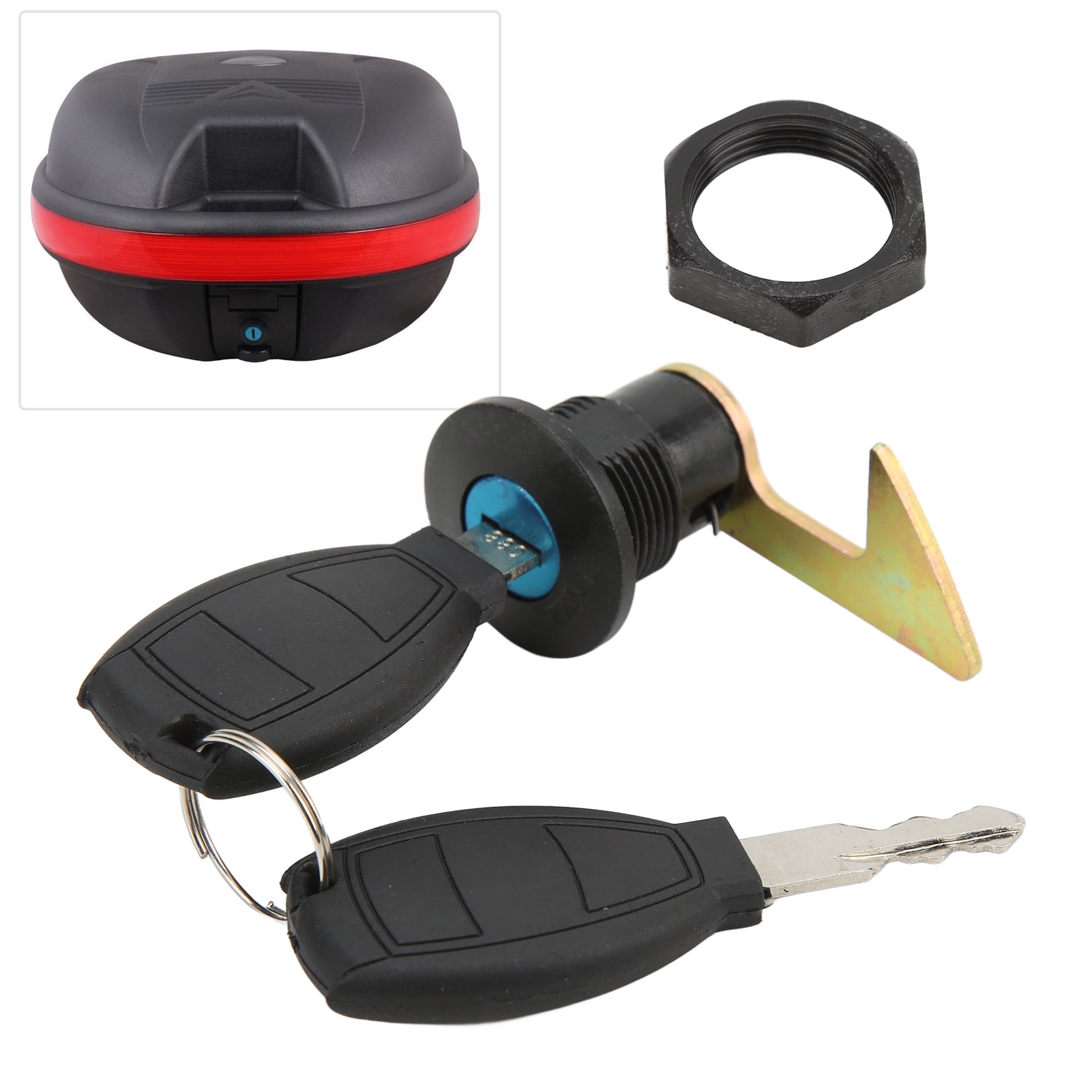 EZSPTO Motorcycle Rear Trunk Lock,Scooter Fitting Tail Lock Aluminum