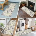 thumbnail image 5 of Grey Green Botanical 2'x6' Runner Rugs for Hallway Kitchen Bedside Non Slip, Rustic Country Spring Floral Summer Leaf Entryway Rug Runners with Rubber Backing, Long Carpet Runner for Laundry Room, 5 of 8