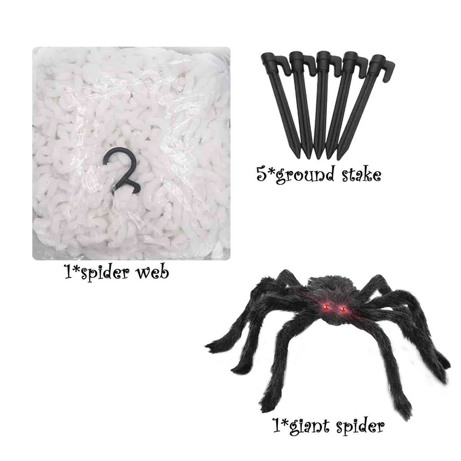 Pompotops Up to 50% off, Halloween Decorations Outdoor Decoration Cobwebs And Spider