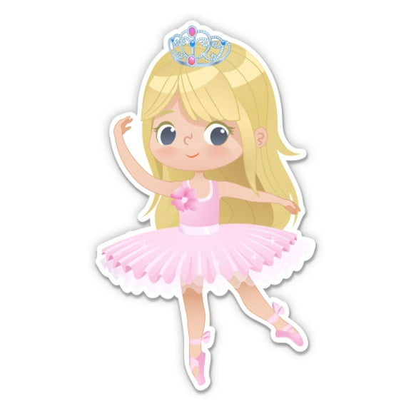 Pretty Ballerina Dancer - 3" Vinyl Sticker - For Car Laptop Water Bottle Phone - Waterproof Decal