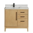 thumbnail image 2 of Gara 36" Single Bath Vanity in Washed Ash Grey with White Grain Composite Stone, 2 of 17