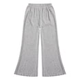 thumbnail image 3 of Kaerm Kids Girls Ruffled Hem Flared Pants Ribbed Knit Bell Bottoms Skinny Flare Leggings Yoga Gray 130, 3 of 6
