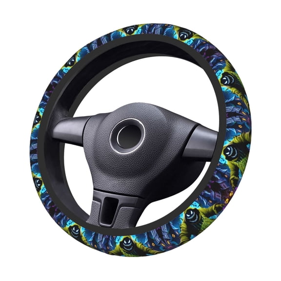 Oogie-Boogie Steering Wheel Cover Elastic Stretch Breathable Vehicle Steering Wheel Protector Car Interior Accessories