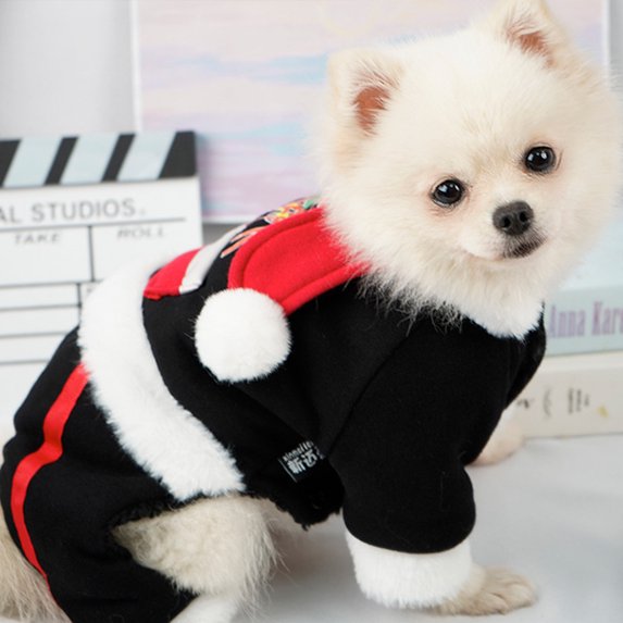 SPRING PARK Cute Christmas Tree Pattern Pet Jumpers Polyester Fabric, Xmas Clothes Winter Classic Warm Coats for Puppy Dog or Cat