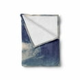 thumbnail image 2 of Dock Soft Flannel Fleece Blanket, Cloud Ocean Beach from Pier in the Middle of Nowhere Calm Harbour Landscape, Cozy Plush for Indoor and Outdoor Use, 50" x 60", Umber Navy Blue White, by Ambesonne, 2 of 6