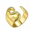 thumbnail image 1 of CUITING Fashion Adjustable Initial Alphabet Letter A-Z Ring Finger Rings Women Jewellery-Silver C, 1 of 9