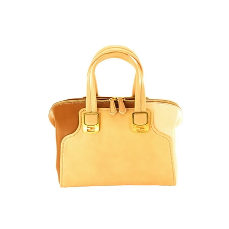 Fendi Leather Shoulder Bag - Fendi Chameleon Beige Leather Womens Shoulder Bag
