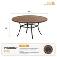 thumbnail image 3 of Vicllax 11-Piece Outdoor Patio Dining Set Wicker Rattan Chair with Metal Frame and Steel Round Table, 3 of 8