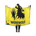 thumbnail image 1 of HATIART Hooded Blanket Werewolf Painting Wearable Blanket Comfotable Hooded Throw Wrap Robe 40x50 Inch, 1 of 3