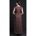 thumbnail image 4 of Bimba Floral Women Long Floral Party V NeckÂ&nbsp;DressÂ&nbsp;Front Slit Sleeveless Maxi Gown-Medium, 4 of 5