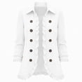 thumbnail image 4 of Gfyviroh Women's Ruffle Trim Fall Jacket Stylish Double Button Detail Open Front Boho Jackets Plus Size Casual Lightweight Outerwear, 4 of 9
