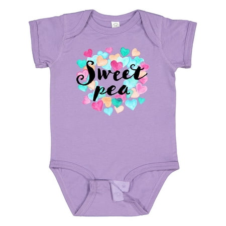 

Inktastic Sweet Pea Hearts Gift Baby Boy or Baby Girl Bodysuit