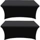 thumbnail image 1 of Paquete de 2 manteles de licra lavables y sin arrugas de 6 pies para eventos y fiestas (negro) ZefeiWu 8390613073976, 1 of 1