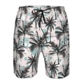 thumbnail image 4 of Kdxio Hawaii Palms Pattern Mens Casual Shorts - Drawstring Summer Beach Sports Shorts for Men, 4 of 9