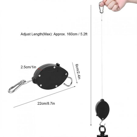 

EBTOOLS Retractable Hang Hook Pulley For Potted Plants Adjustable Garden Baskets Pots And Birds Feeder Hang High Up And Pull Down To Water Or Feed For Potted Plants