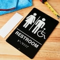 thumbnail image 4 of (2 pack) Pen+Gear Restroom Sign- 6x9 inch ,High Visibility Black, Durable Acrylic, 4 of 11