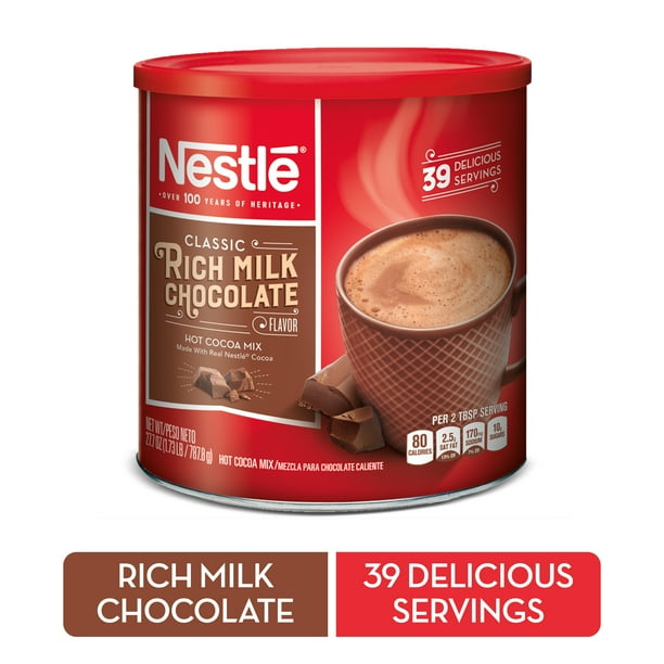 Nestlé Rich Milk Chocolate Hot Cocoa Mix Canister, 27.7 Oz Walmart