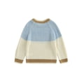 thumbnail image 2 of Gupgi 6M-4T Kids Boys Fall Sweater Long Sleeve Crew Neck Contrast Color Warm Pullover Knit Winter Tops, 2 of 9