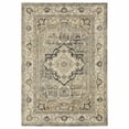 thumbnail image 1 of homeroots home decor 388024 2’ x 8’ Beige and Gray Traditional Medallion Indoor Runner Rug, 1 of 1