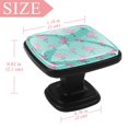 thumbnail image 3 of 4 Pcs Square Cabinet Handle Cupboard Knob Drawer Pulls Handle Flamingo Drawer Knobs with Screws Furniture Decoration, 3 of 5