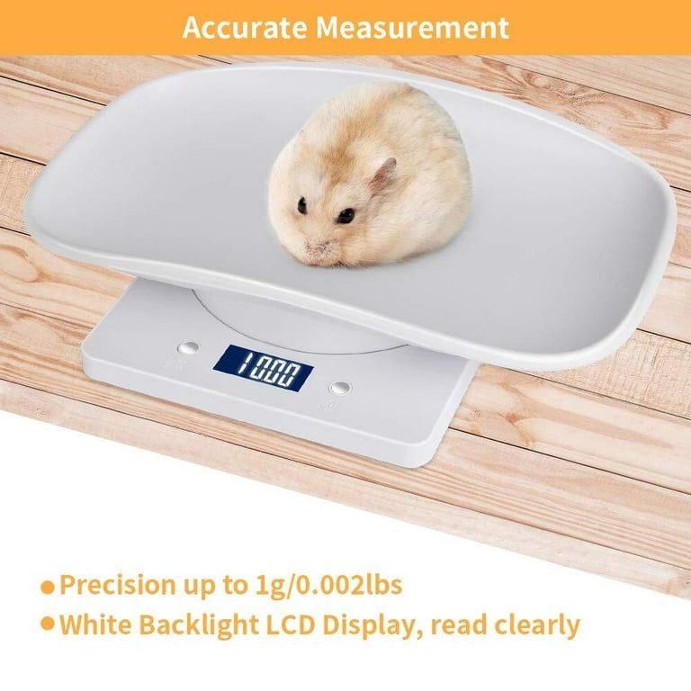 Welltop Digital Pet Scale, Pet Weight Scale Mini Food Weight Scale with LCD Display, 4 Weighting Modes(oz/ml/lb/g) for Pets and Kitchen Measuring