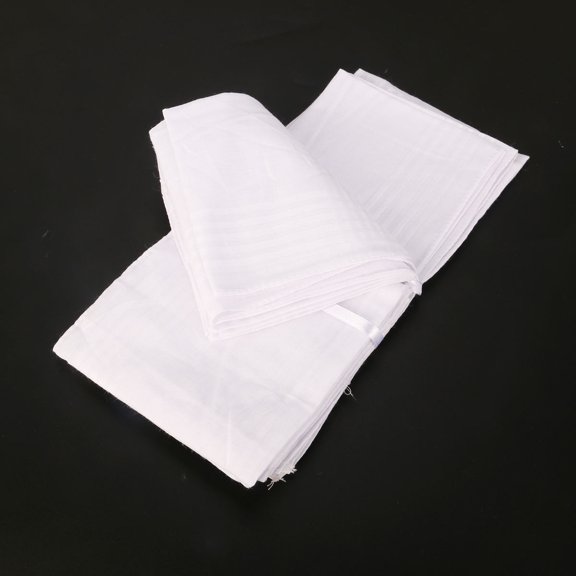 WHAMVOX  12 Pcs Children's Sweat Towel White Handkerchiefs Absorbent